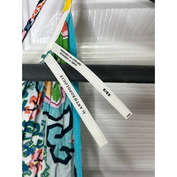 Anthropologie Ella Halter Tunic Sleeveless Handkerchief Hem Maxi Dress Size XS S - Picture 9 of 13